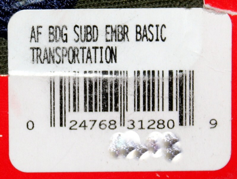 US Air Force Basic Transportation Badge Insignia OD Green Fatigue Patch Pair