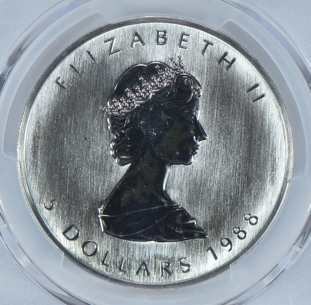 1988 Canada 5 Dollars Silver Maple Leaf MS68 PCGS Blue Label