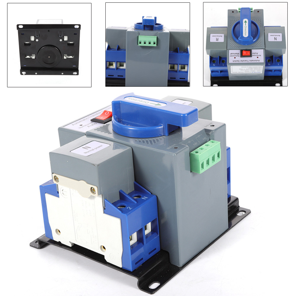 Dual Power Automatic Transfer Switch 60HZ Changeover Transfer Switch Tool 63A 2P