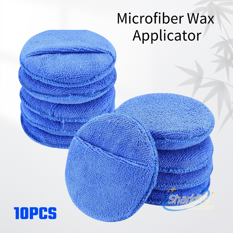 Microfiber Wax Applicator with Finger Pocket Wax Applicator for Wax Foam Sponge
