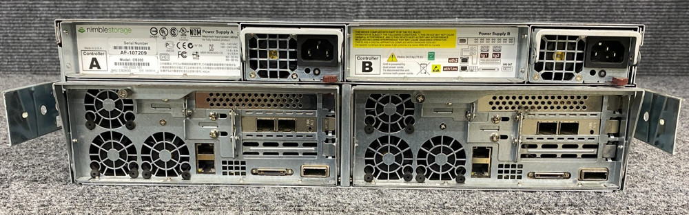 Nimble Storage CS200 16-Bay Storage Array, 2x 12GB Controllers, 2x PSU & Cords