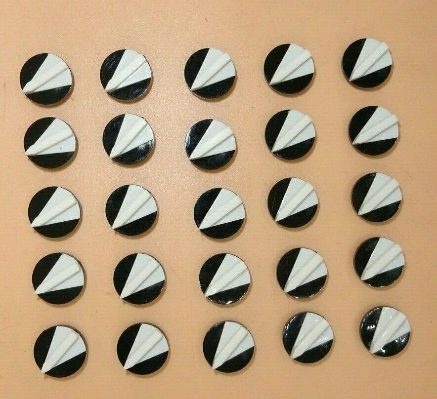 Black / White Pointer Knobs (Lot of 25)