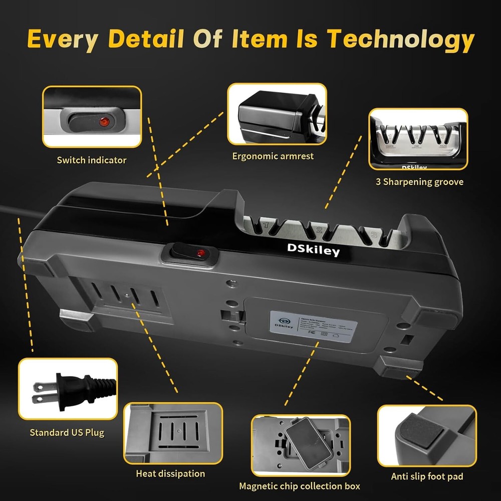 DSkiley diamond electric knife sharpener SJ2202M