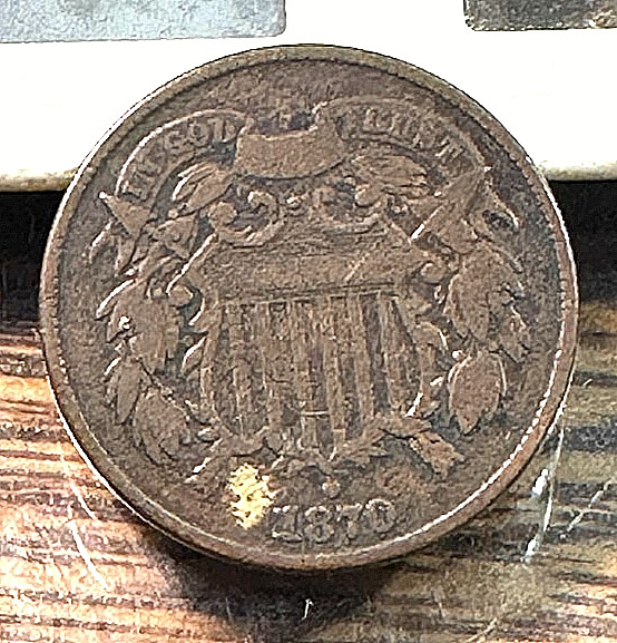 1870 2 Cent Piece Nice Original Choice VF CHRC