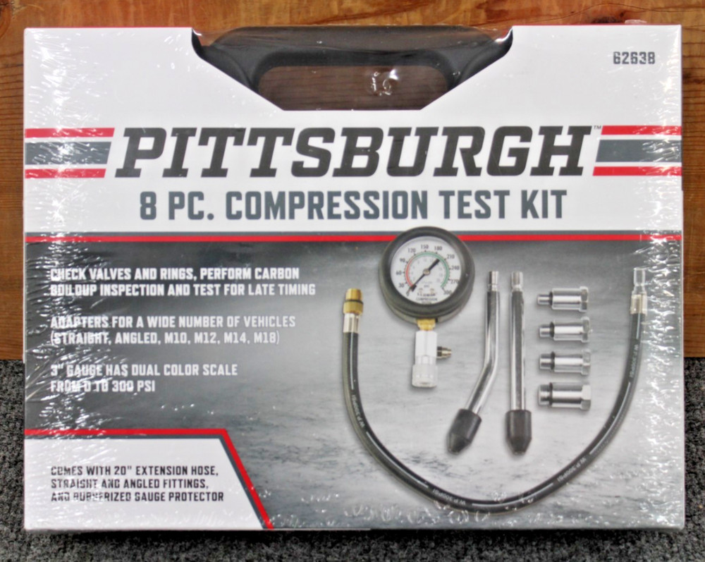 Pittsburgh 8-PC Compression Test Kit 62638 (New)