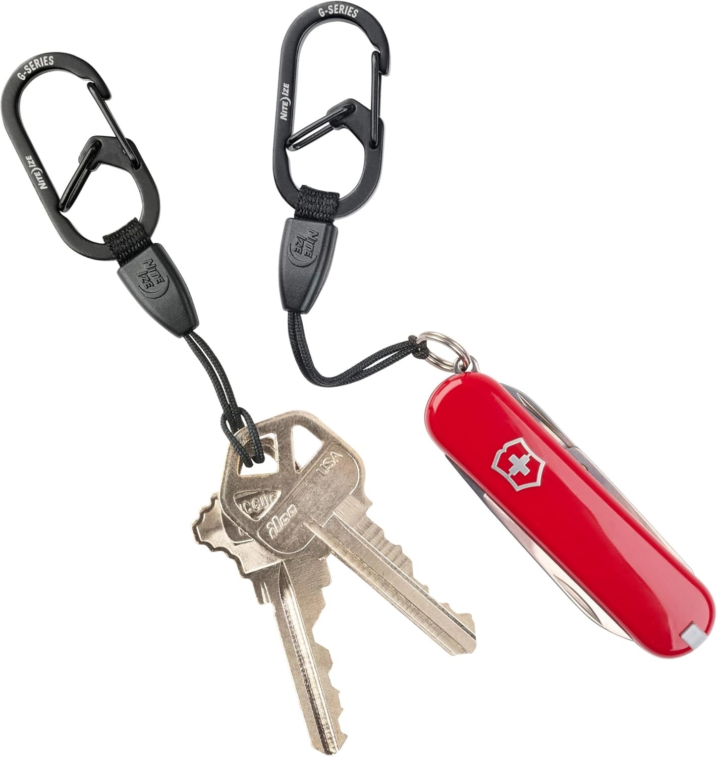 Nite Ize G-Series Mini Lanyard and Stainless Steel Carabiner 2-Pack