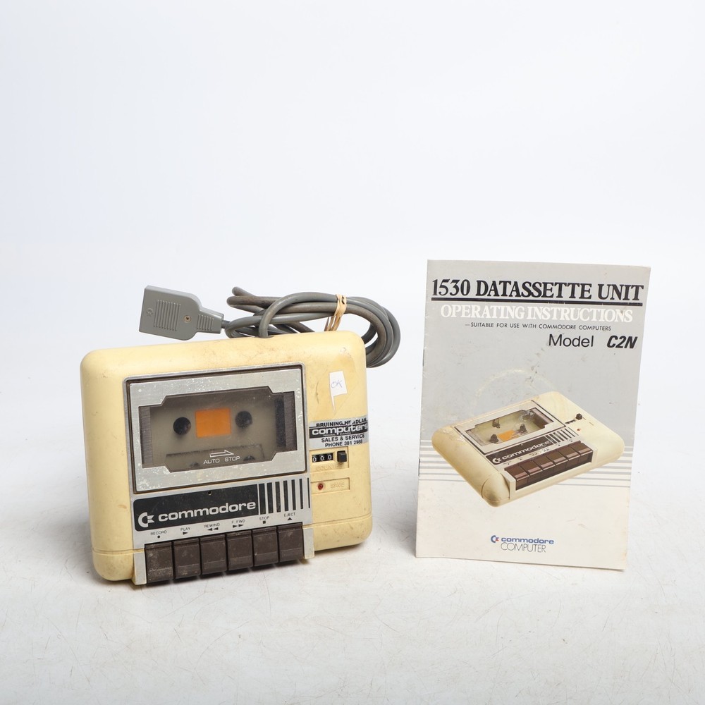 Commodore - C2N Datasette Unit & Manual - Model 1530 - Untested RARE