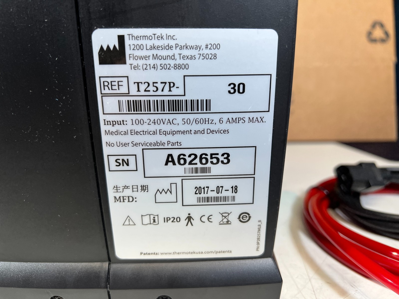 ThermoTek T257P-30 240W Solid State Recirculating Chiller/Heater Cleaned/Tested