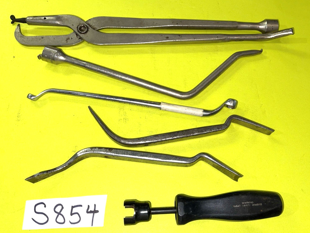 SNAP-ON TOOLS 6 PC. BRAKE SPRING PLIERS, TOOL,ADJUSTERS, BLEEDER, RETAINER TOOLS