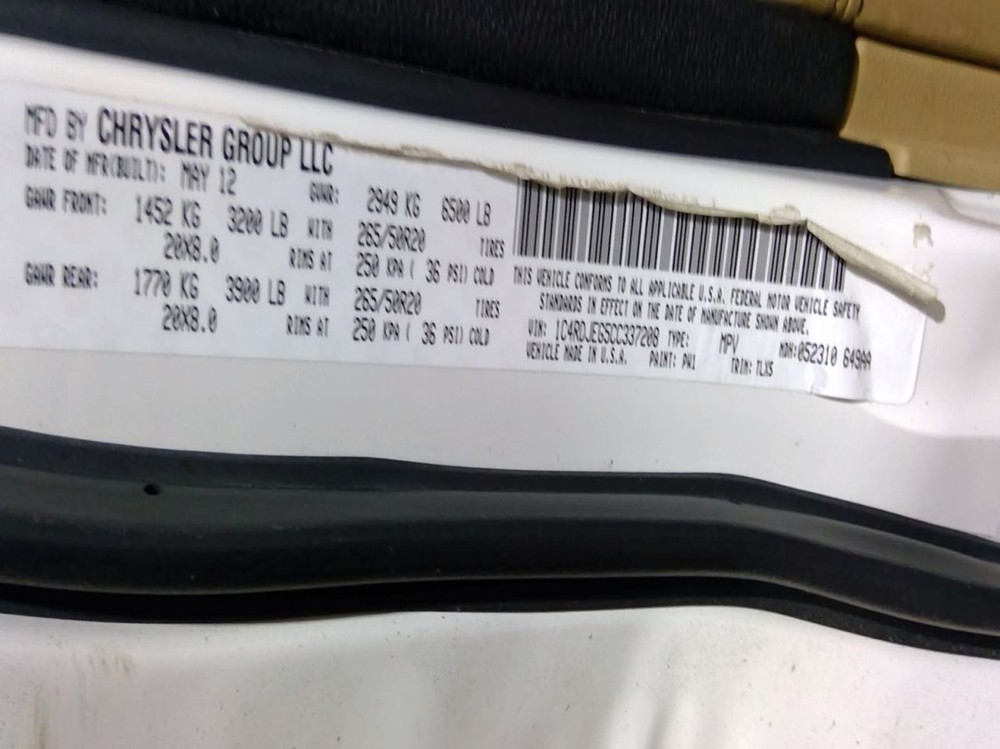 DURANGO 2012 Transmission Shift 968321