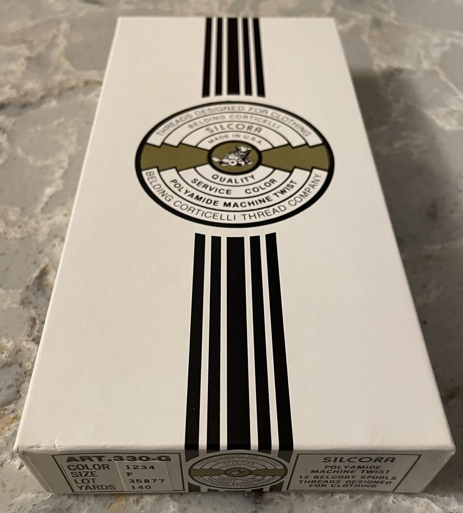 Belding Corticelli SILCORA Polyamide Machine Twist Thread ~ 12 Spools 1234 Rust