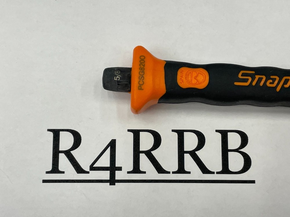Snap-on Tools SPAIN NEW ORANGE Soft Grip 5/8" Flat Edge Chisel PCSG820O