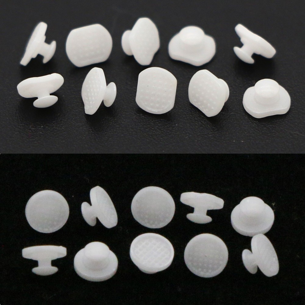 Dental Orthodontic Ceramic Lingual Buttons Round/Elliptical Mesh Base Bondable