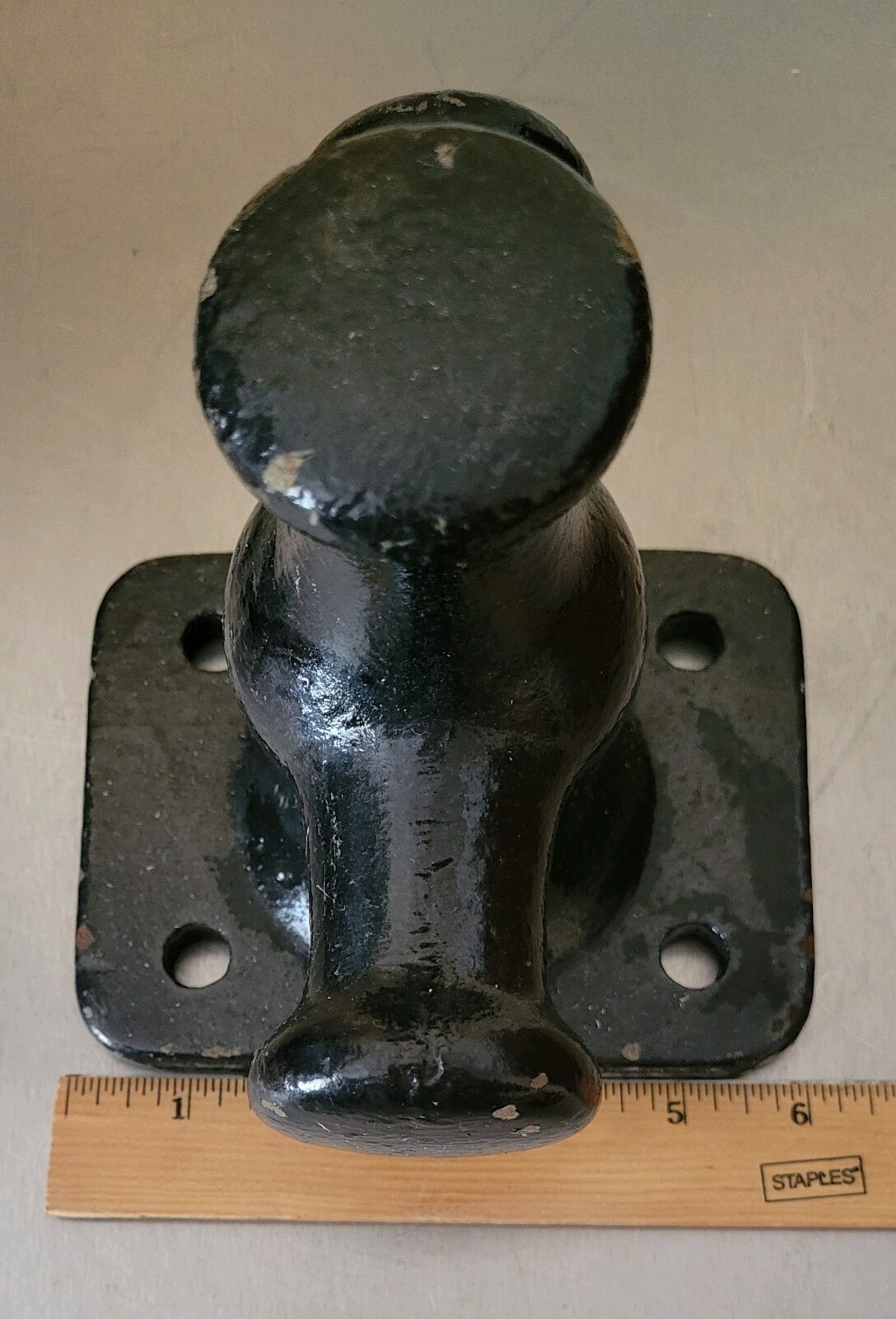 Antique Cast Iron Mooring Bitt, Sampson Post/Bollard, Cleat 4.5" X 6" Base