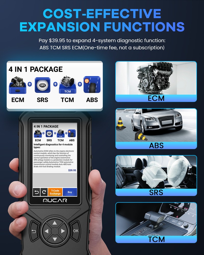 Automotive Car OBD2 Scanner Fault Code Reader Check Engine Light Diagnostic Tool