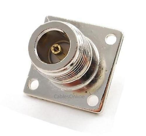 5-PACK Commerical Grade N-Type Jack Bulkhead Panel Mount Connector - RF-N901-5