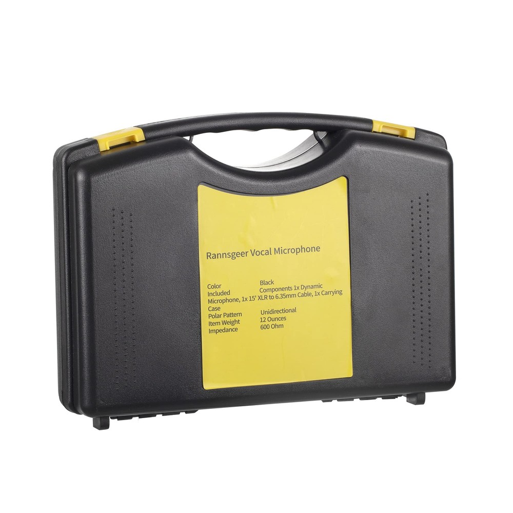 Dynamic Vocal Handheld Karaoke Microphone with Cable and Carrying Case RM82B