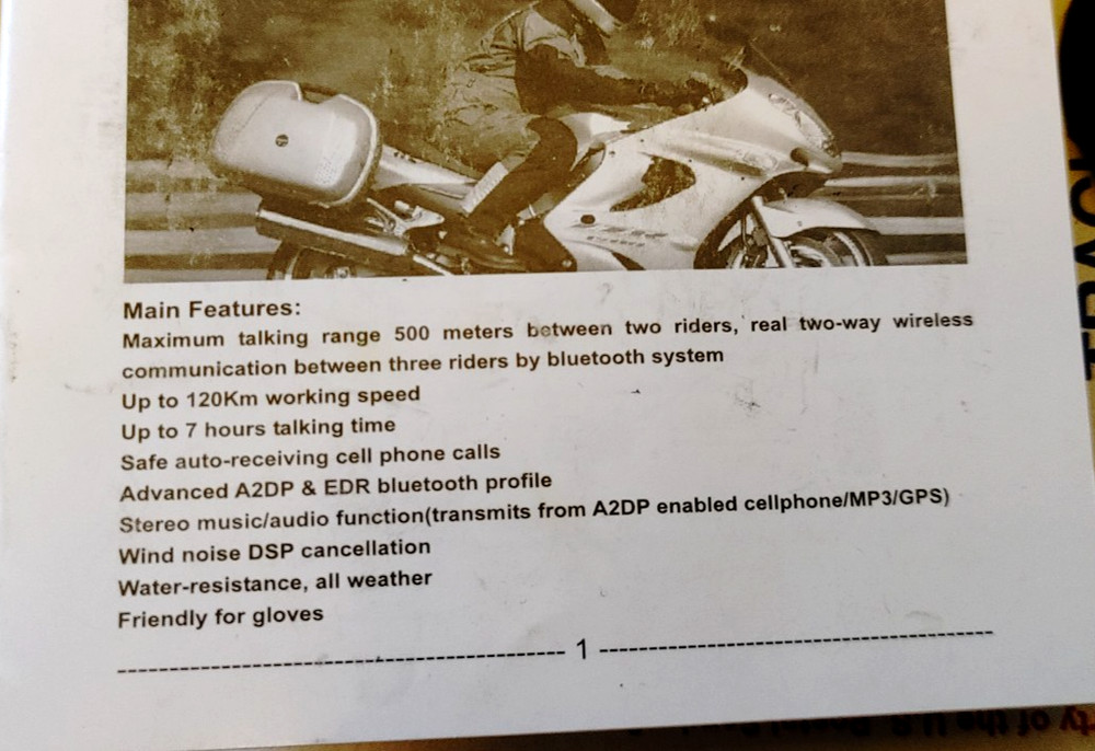 SHARK Dual Set Interphone For Motorcycle Helmet Bluetooth Kit Intercom Headset