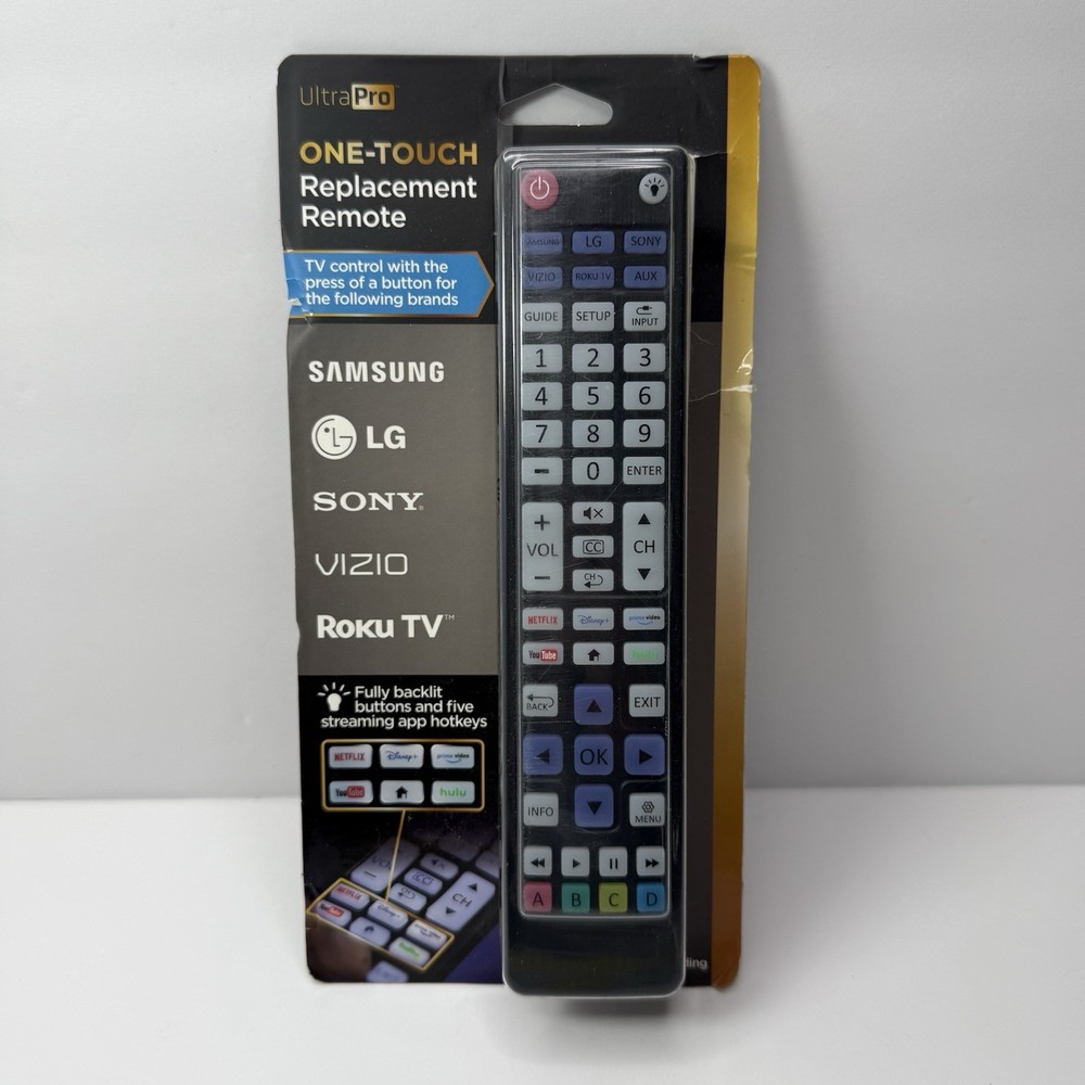 UltraPro One Touch Instant Pairing Replacement Remote Pre-Programmed Black