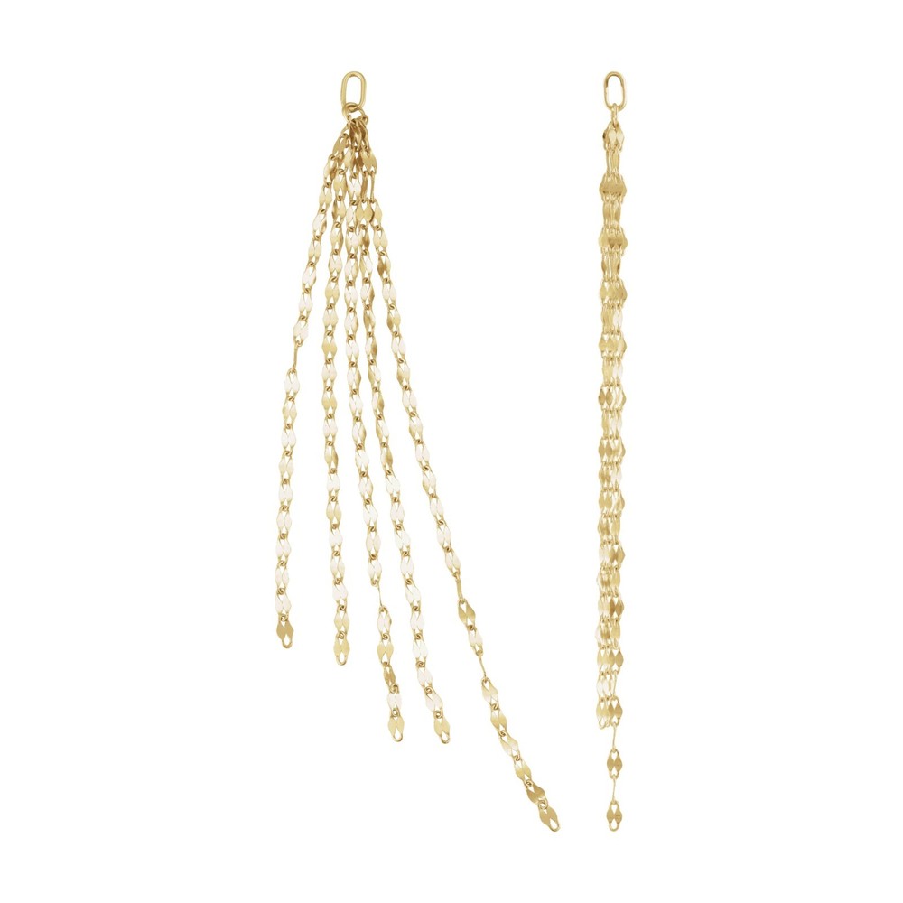 14K Yellow Gold Long Forezentia Chain Dangle