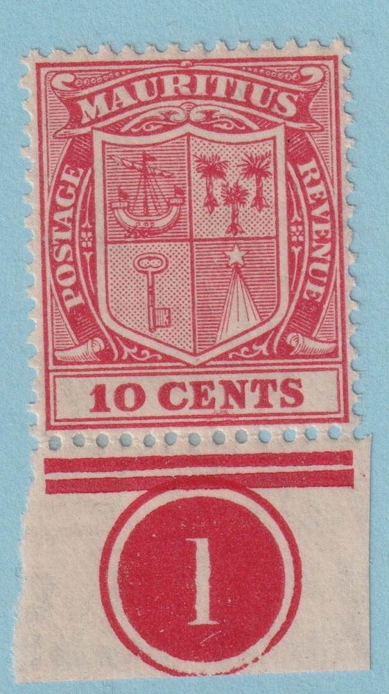 MAURITIUS 168 MINT HINGED OG *  PLATE # EXAMPLE NO FAULTS EXTRA FINE! DFT