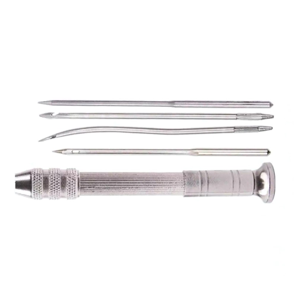 Leather Sewing Awl Set Replaceable Shoes Repair Punch Stitching Needle New