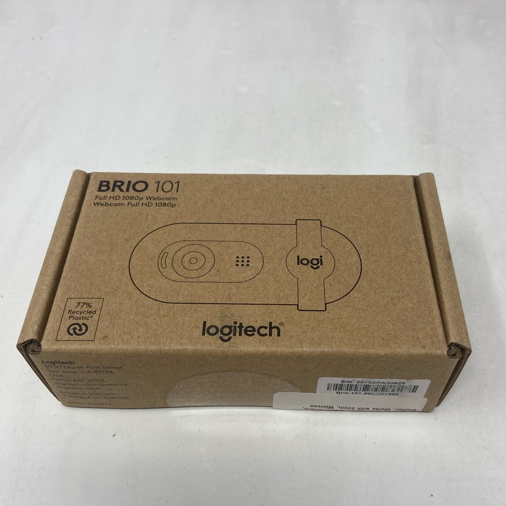 Logitech Brio 101 1080p Webcam Black w/Mic & Privacy Shutter