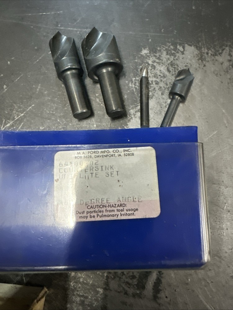 M.A. Ford Mfg. Countersink Uniflute Partial Sets Etc. & Countersinks Misc. Lot