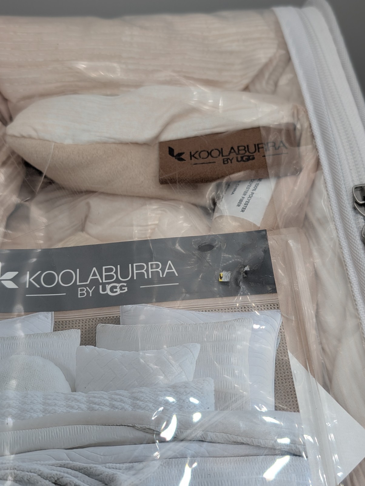 Koolaburra by Ugg Skye Comforter Set with Shams Soft Brown & White 32995