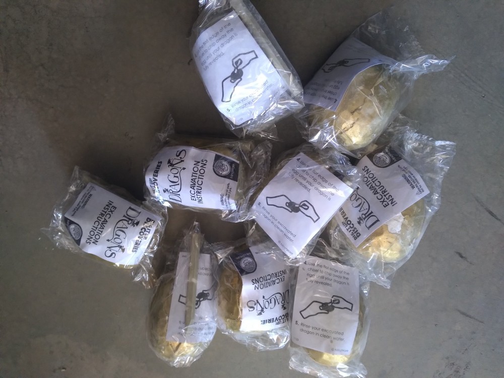 Dig it Up Dragon Eggs Lot 9 Golden Egg NEW Chisel Mindware Included