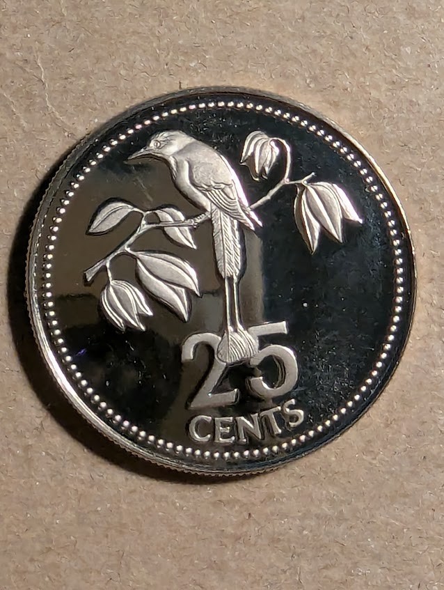 1979 Belize 25 Cents Proof