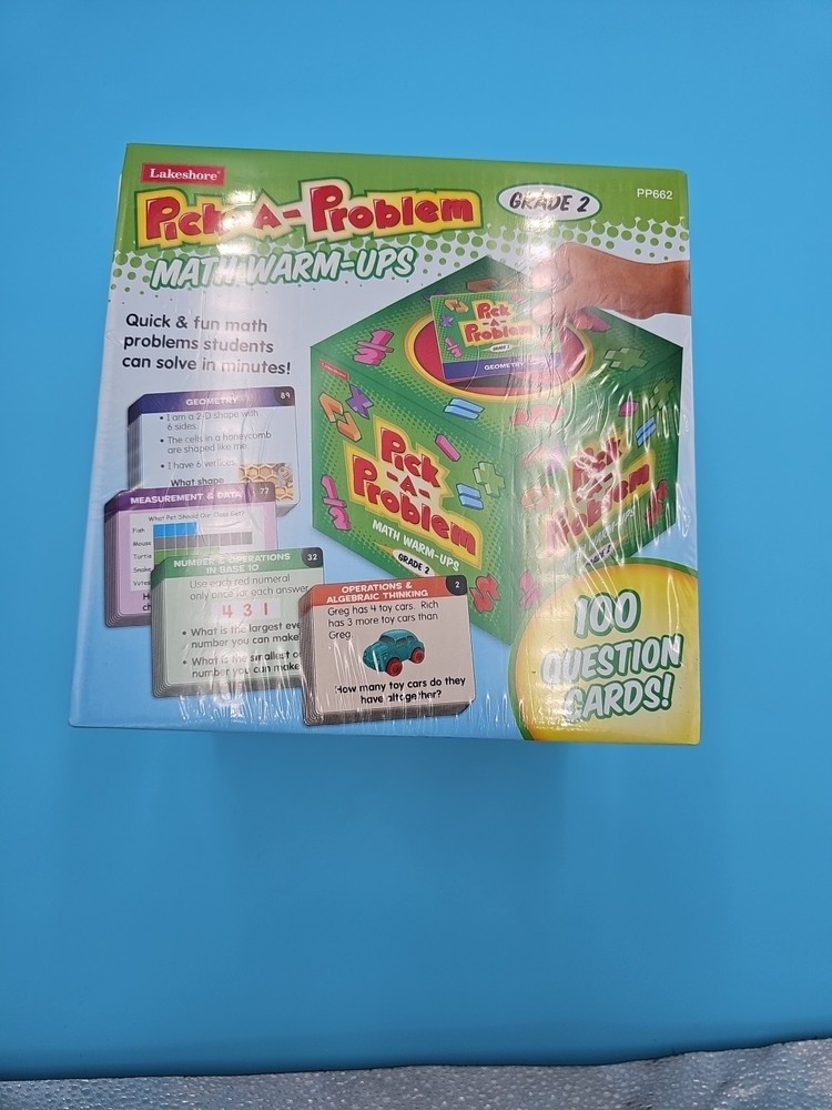 Lakeshore Pick-A-Problem Math Warm-Ups- Grade 2 - PP662 New!