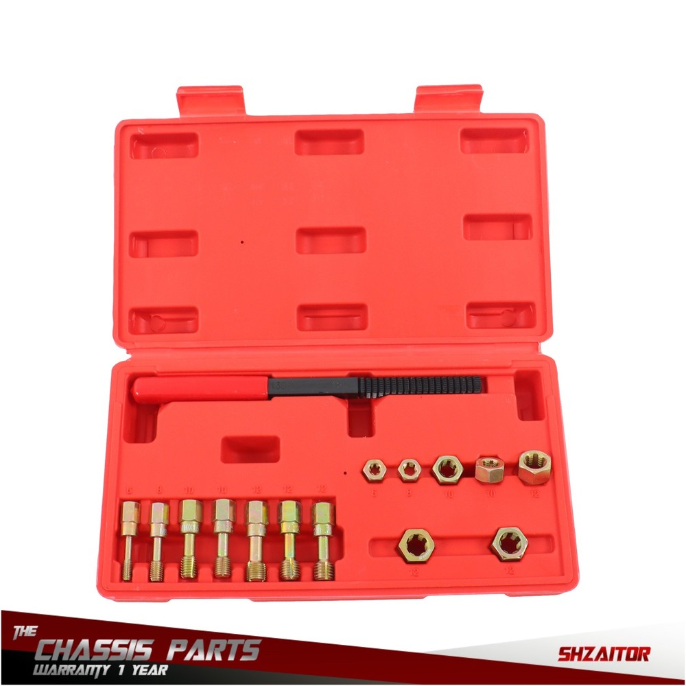 15-Piece Metric Thread Repair Set Thread Restorer Set Rethreading Tool