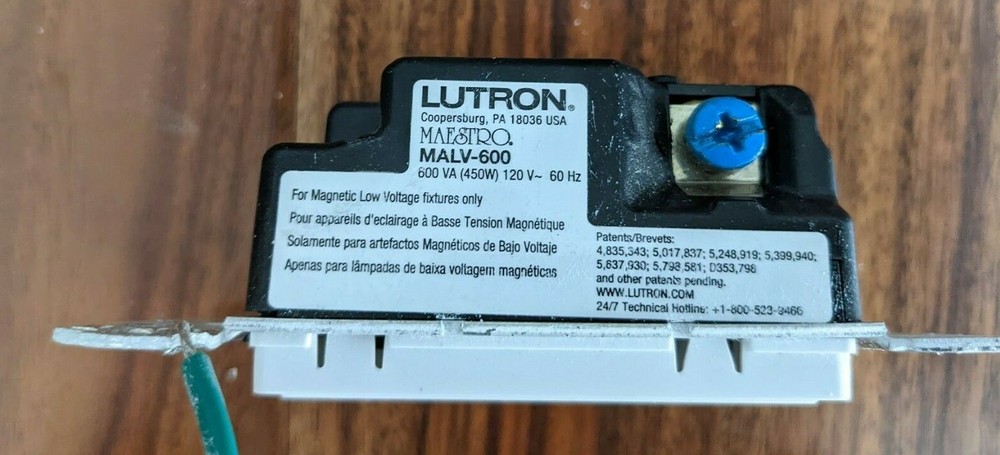 Lutron MALV-600-WH