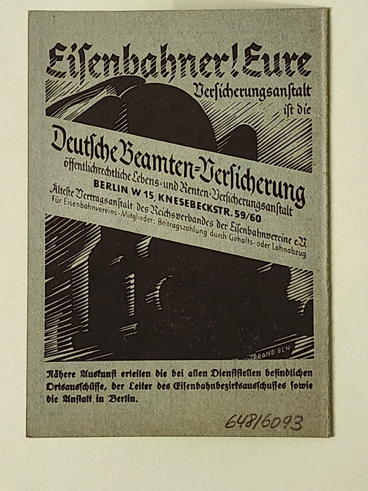 WW2 Germany. Reich Railway Association 1937