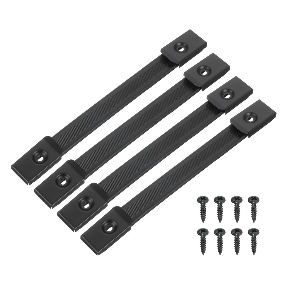 9.7 Inch Speaker Handle Spring Steel Handle with Screw Black 4Pcs