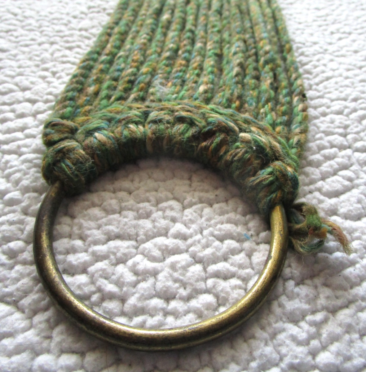 3 WESTERN ROPE CINCHES WHITE, GREEN AND BROWN 29 29 27.5''