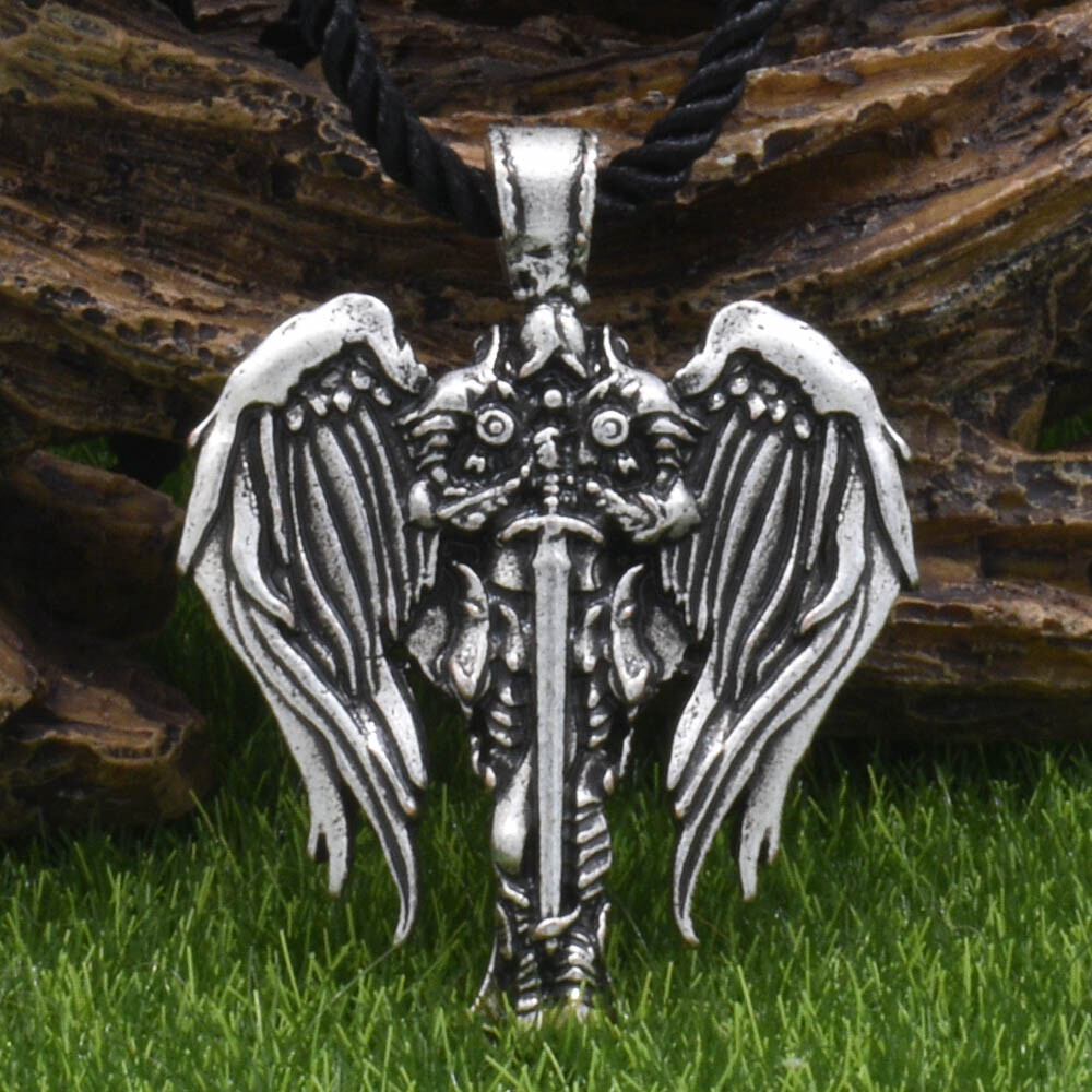 Patron Saint St Michael Archangel Irish Celtic Cross Talisman Pendant Necklace