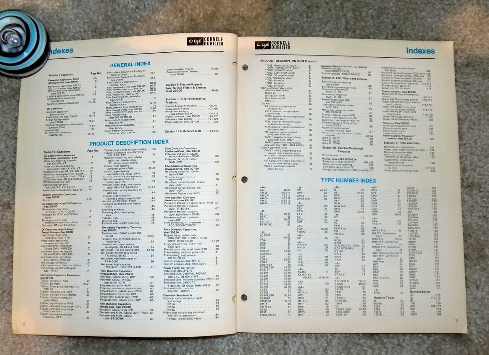 1973 Cornell Dubilier Component Selector Catalog