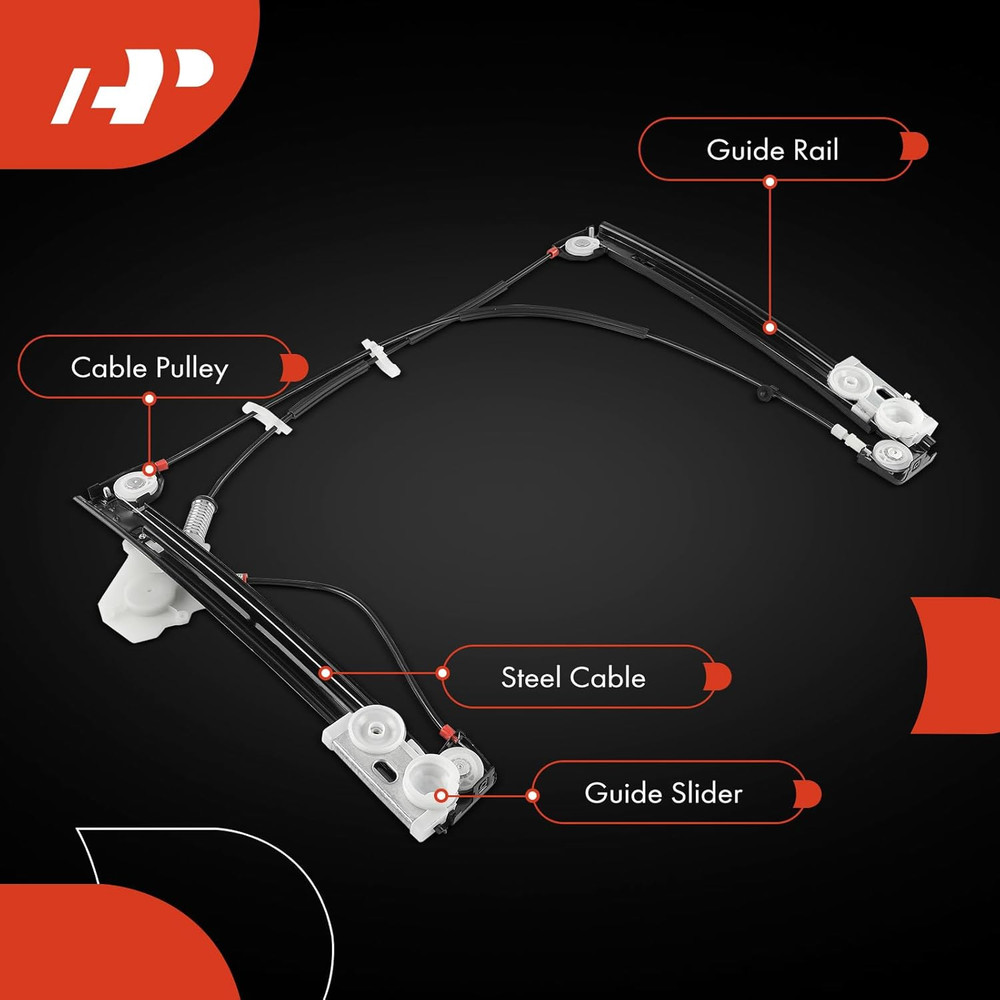 Power Window Regulator without Motor Compatible with Mini Cooper 2002-2005 Front