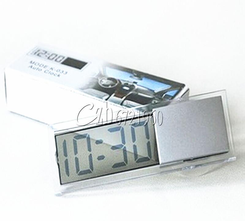 Digital LCD Display Time Clock for Vehicle Car View Mirror Suction Cup