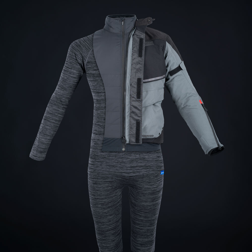 Oxford Advanced Base Layer Multi-season Motorcycle Base Layer Top - Charcoal
