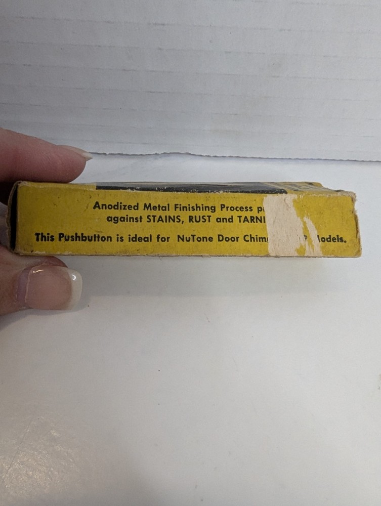 Vintage NuTone PB-3 Modern Pushbutton Gold Anodized