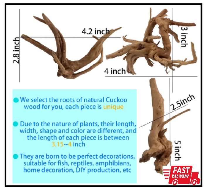 8 Pack Natural Driftwood for Aquarium Aquarium Decor Spider Wood Freshwater