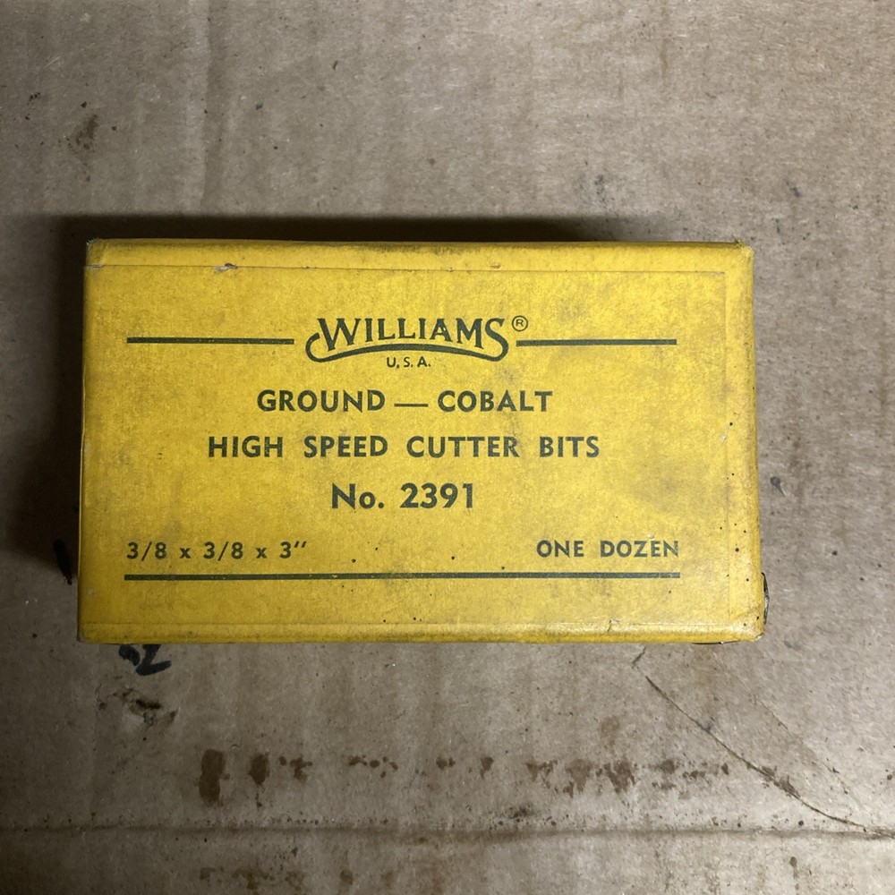 Williams High speed cutter bits, Ground Cobalt
