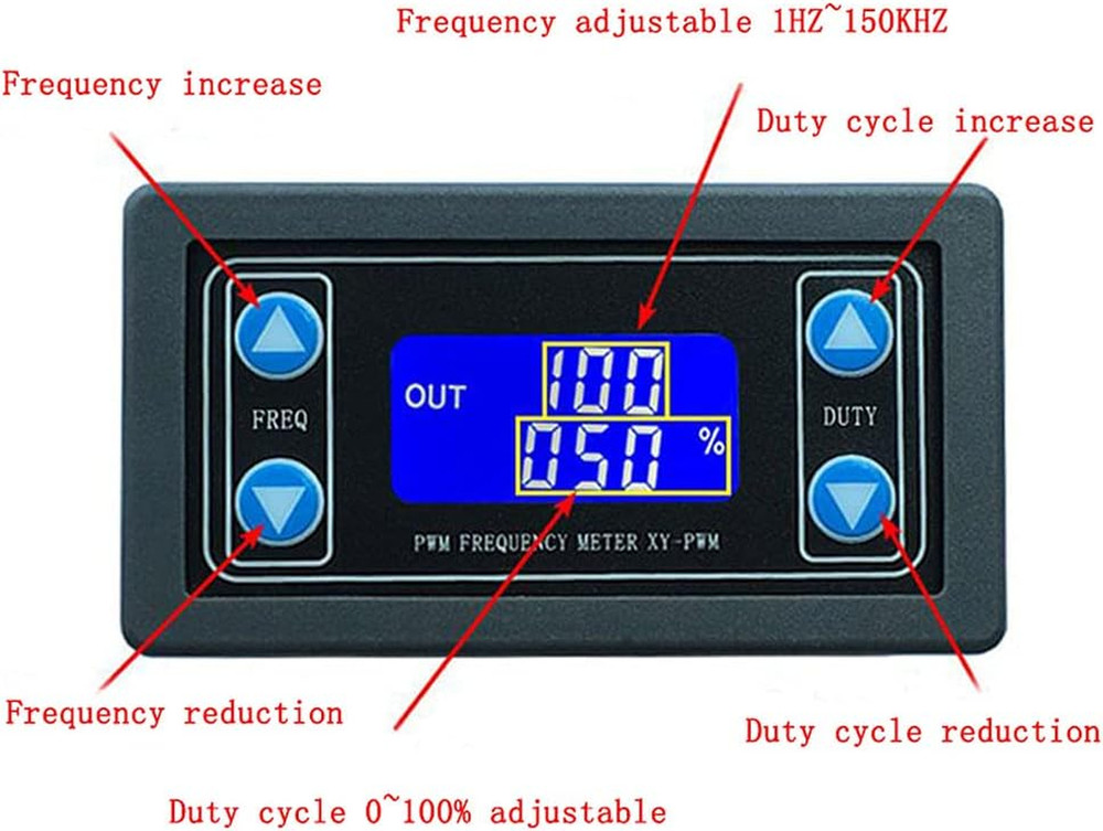 1HZ-150KHZ PWM Frequency Duty Cycle Adjustable Module Generator