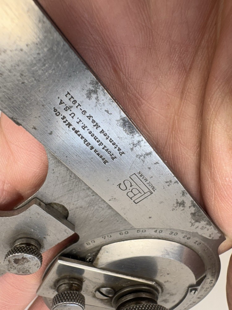 Brown And Sharpe Bevel Protractor