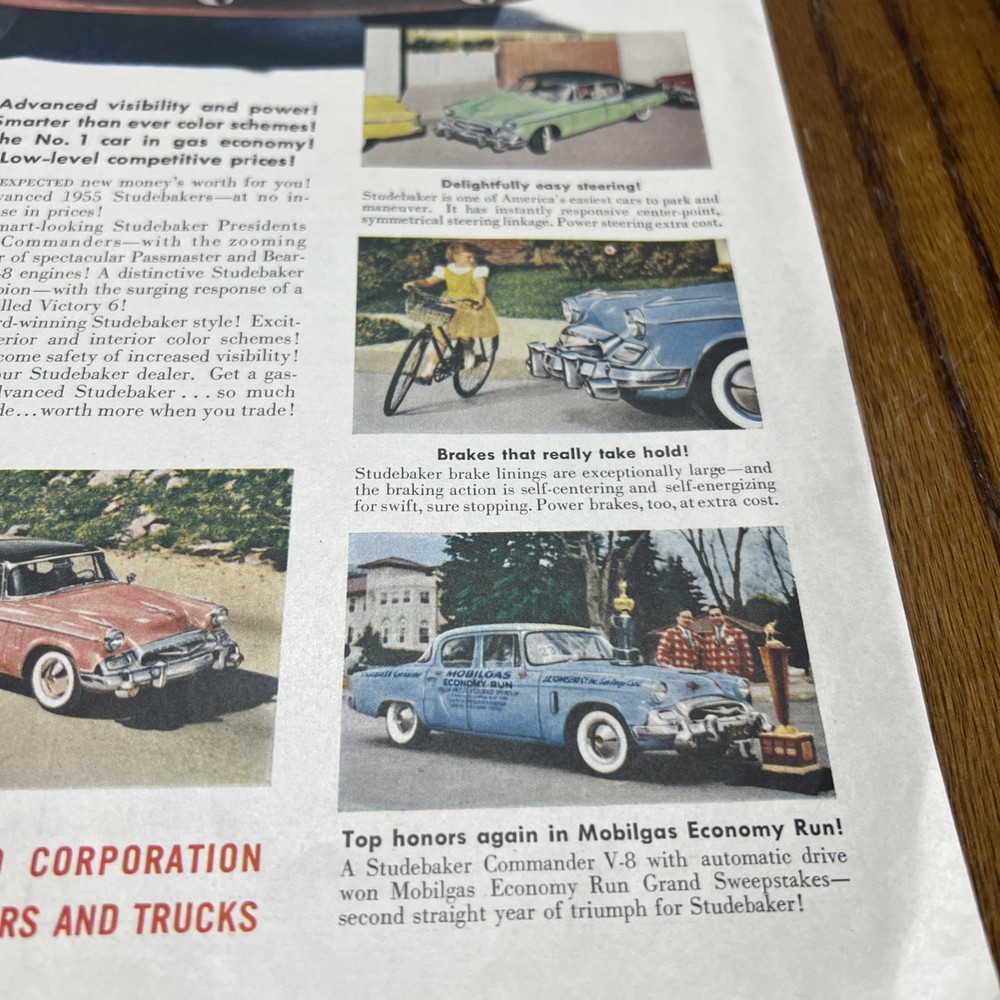 1950s Studebaker Print Ad “ You’re Ahead Every Way With A Studebaker”
