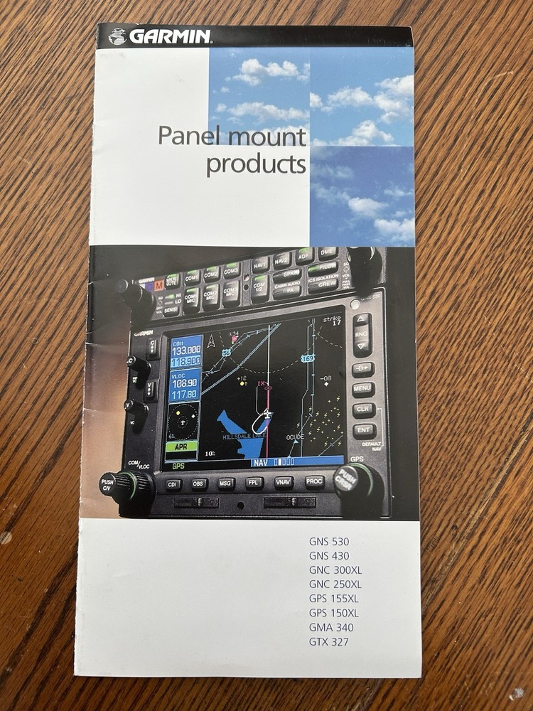 Garmin Panel Mount Products Book Various Models
