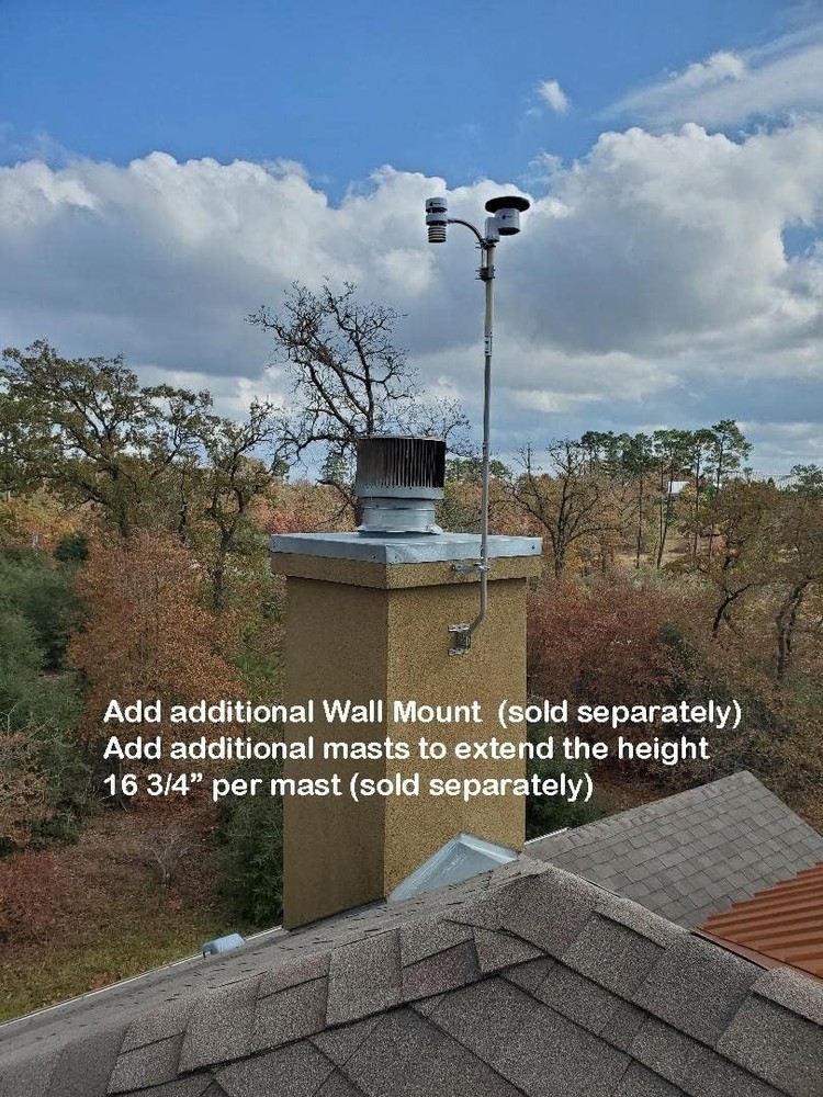 Universal Adjustable Mounting Pole for Antennas - 1" Diameter, Easy Install